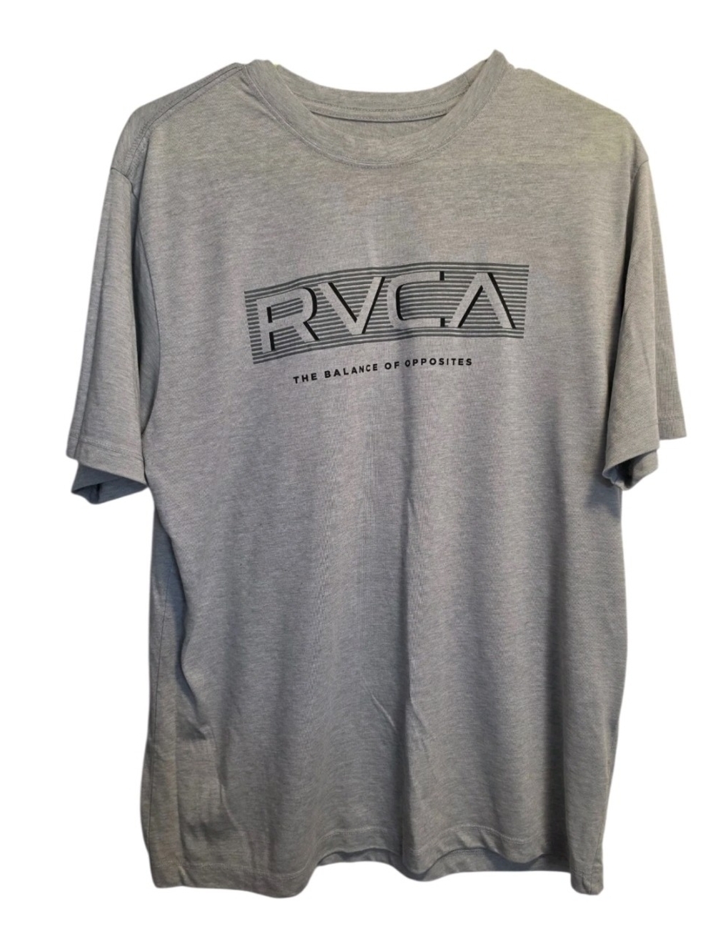 RVCA Light Gray Short Sleeve Logo Tee